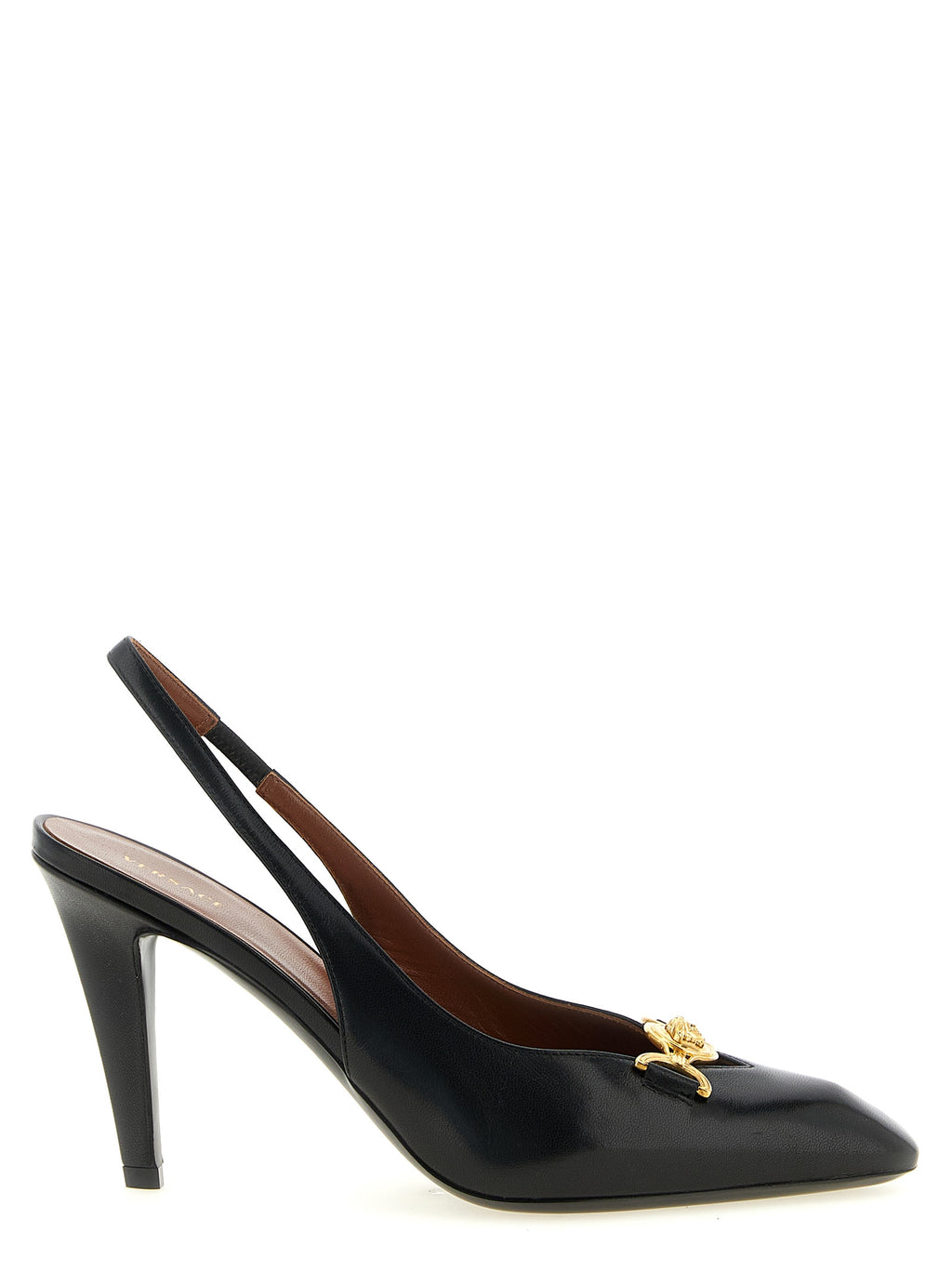 Versace | Black Lamb Leather High Heel Pumps
