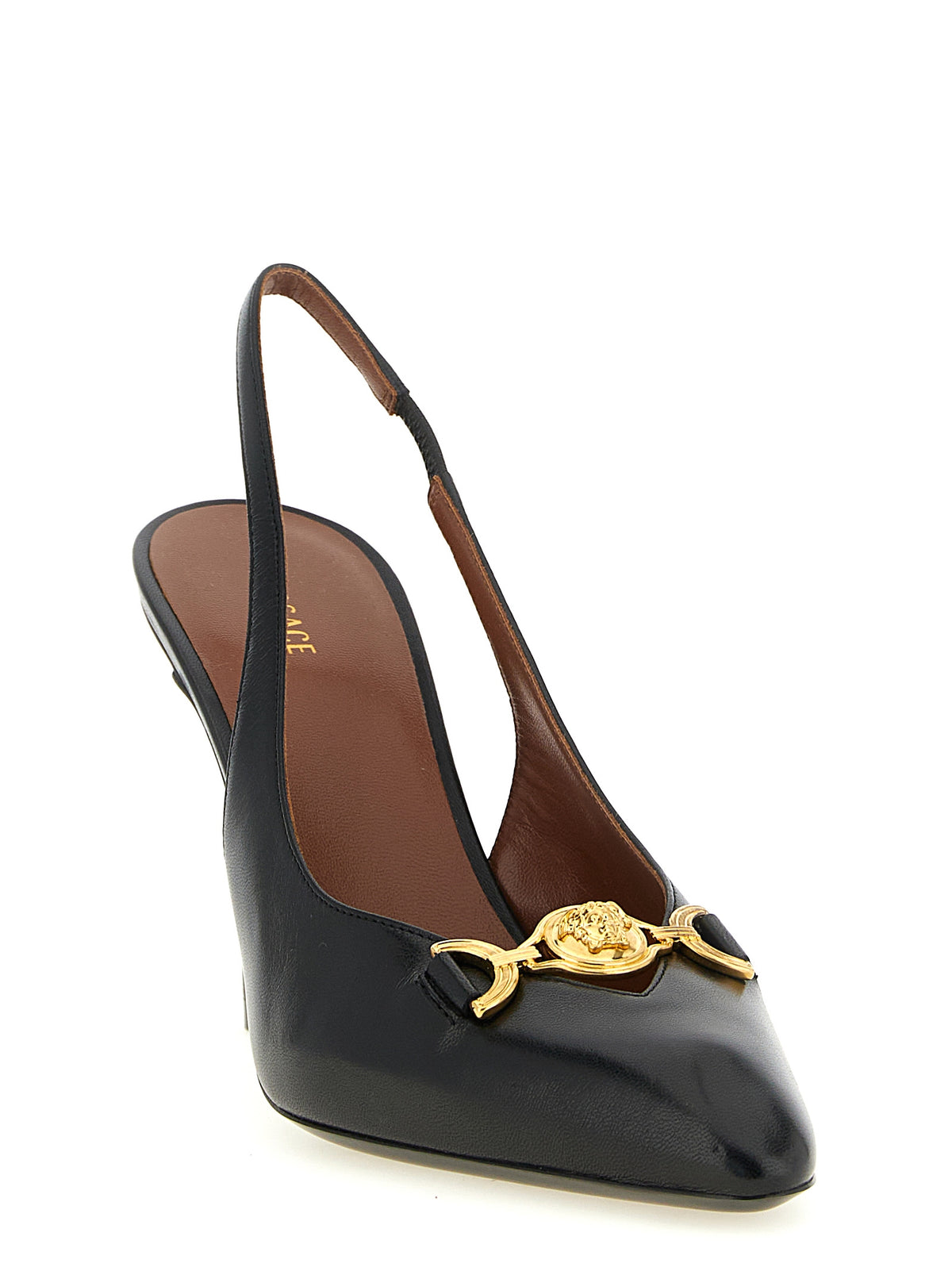 Versace | Black Lamb Leather High Heel Pumps