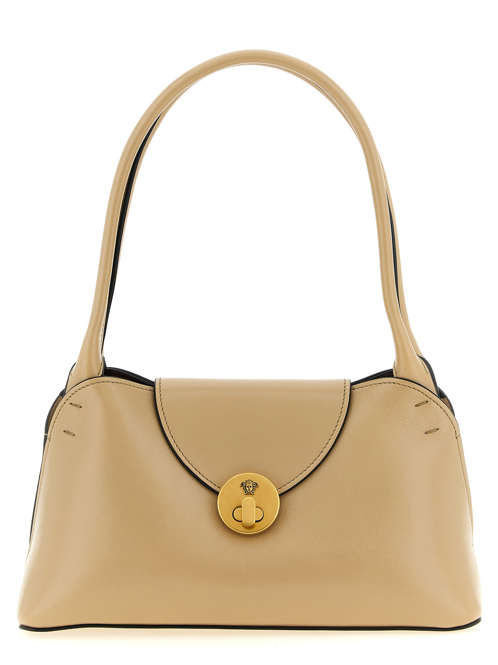 Versace | Beige Calfskin Shoulder Bag