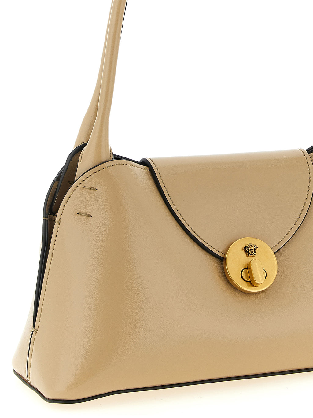 Versace | Beige Calfskin Shoulder Bag