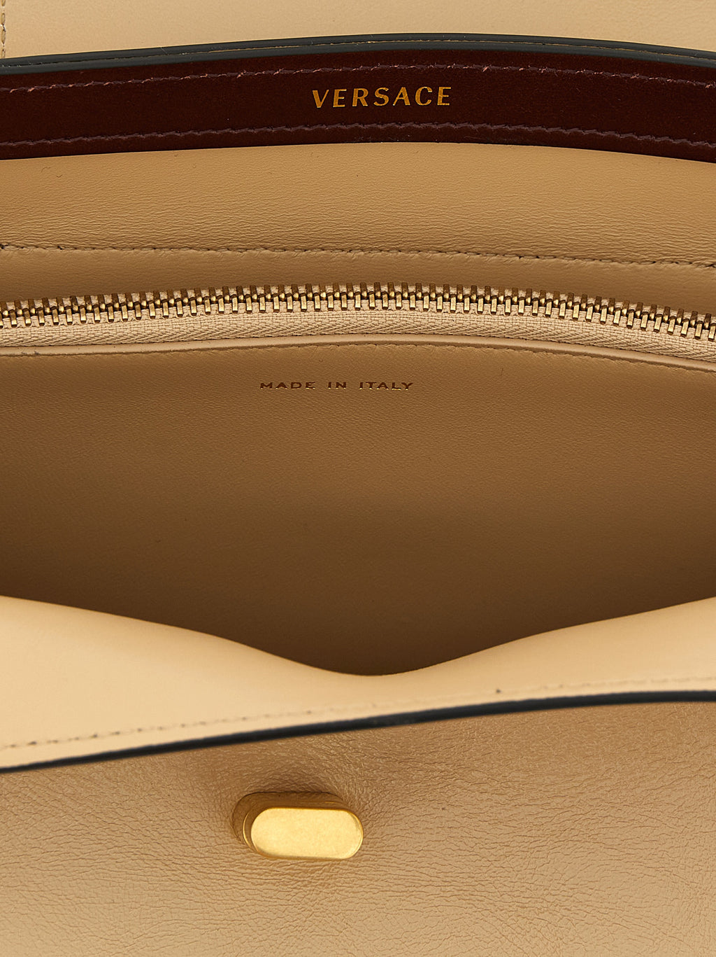 Versace | Beige Calfskin Shoulder Bag