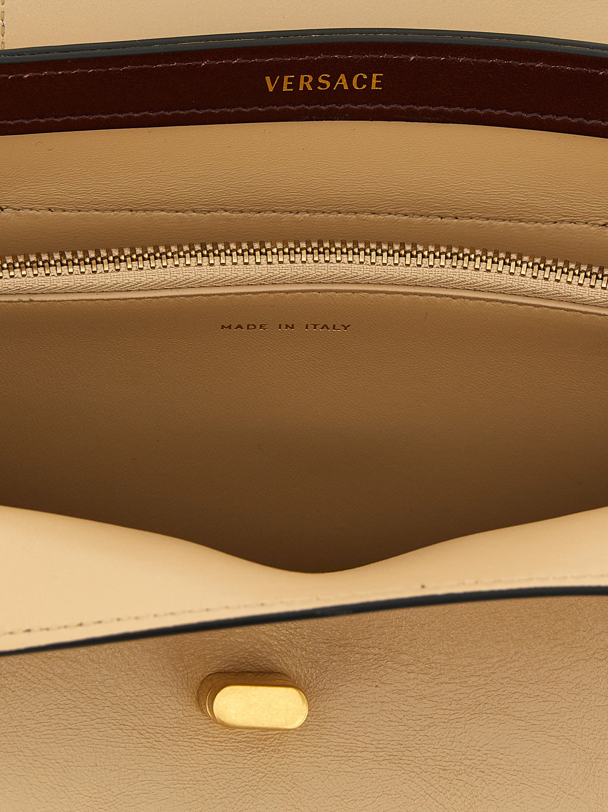 Versace | Beige Calfskin Shoulder Bag