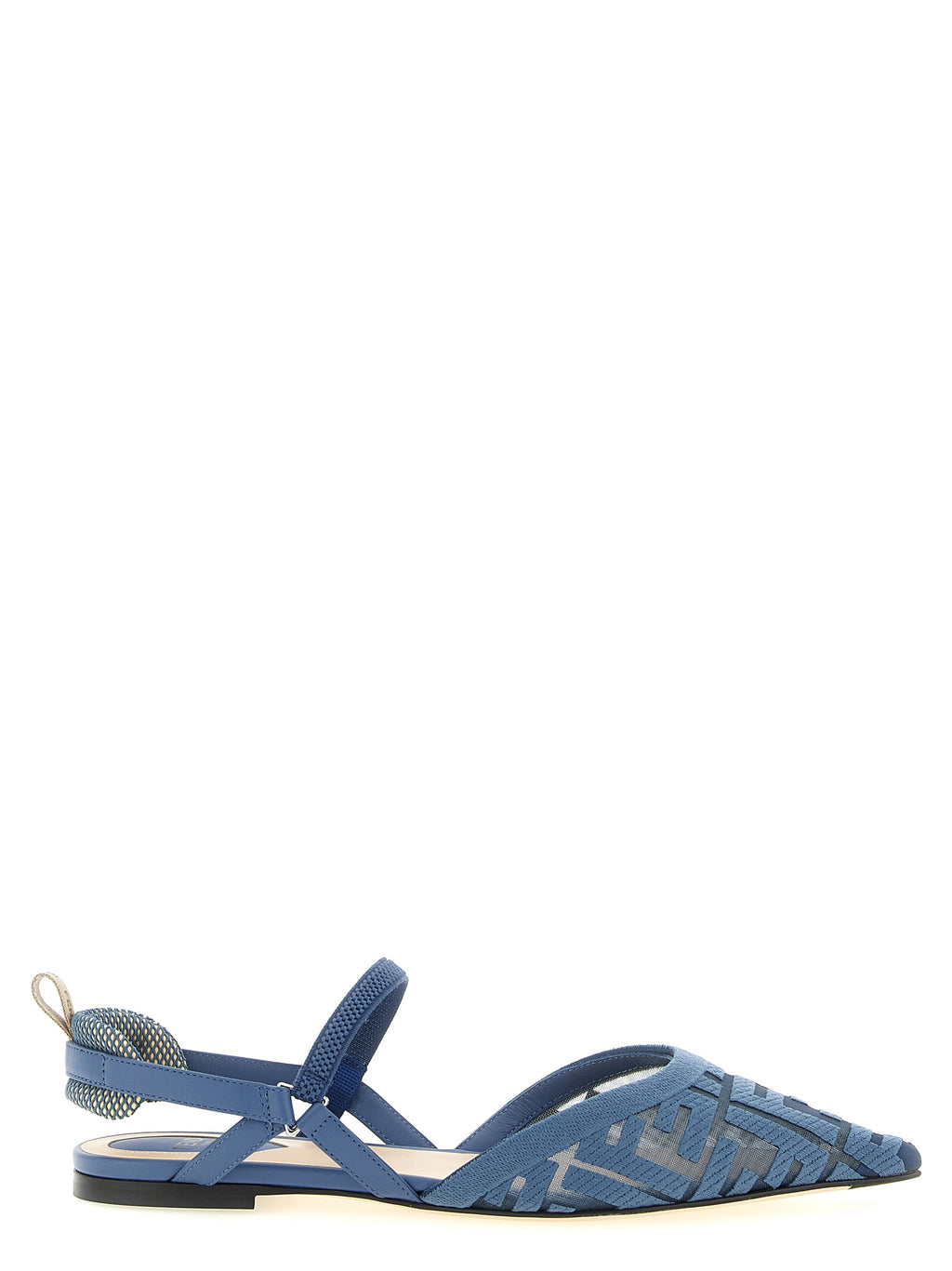 Fendi | Blue Polyamide Ballet Flats
