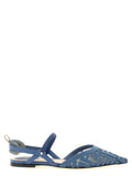 Fendi | Blue Polyamide Ballet Flats