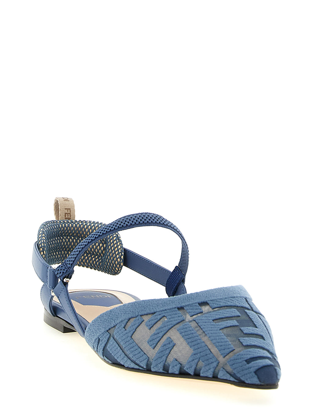 Fendi | Blue Polyamide Ballet Flats