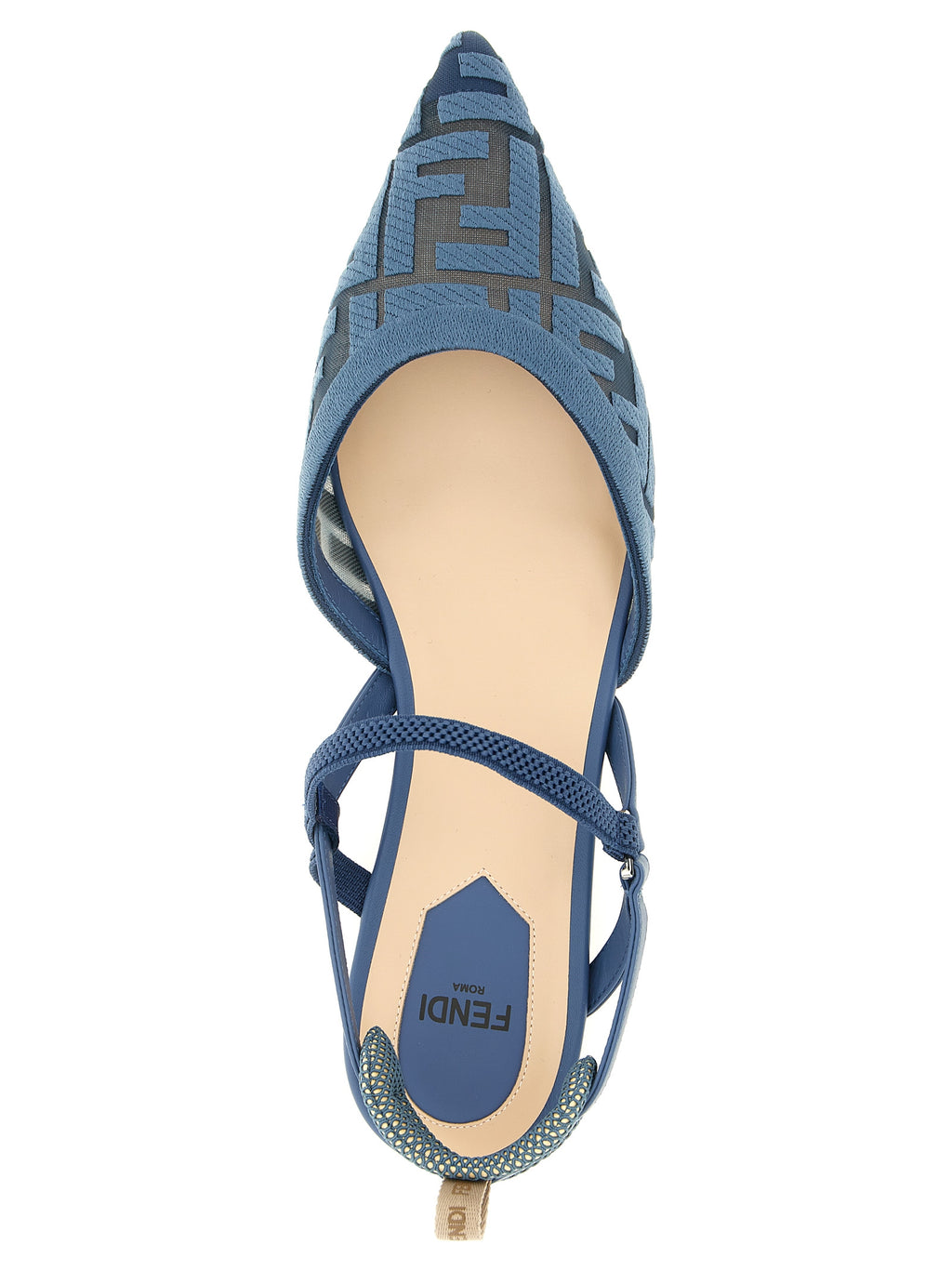 Fendi | Blue Polyamide Ballet Flats