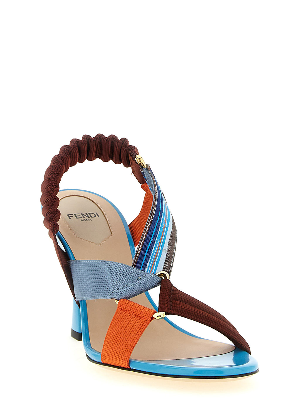 Fendi | Multicolor Viscose Stiletto Heel Sandals