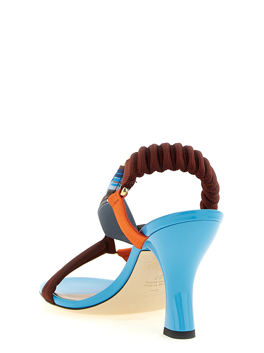 Fendi | Multicolor Viscose Stiletto Heel Sandals