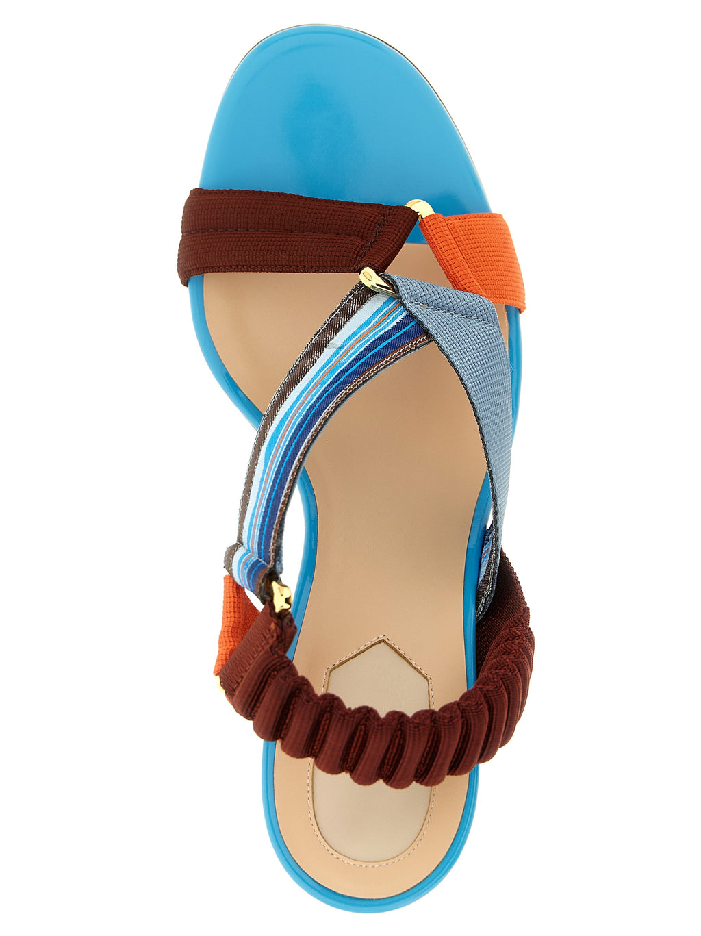 Fendi | Multicolor Viscose Stiletto Heel Sandals