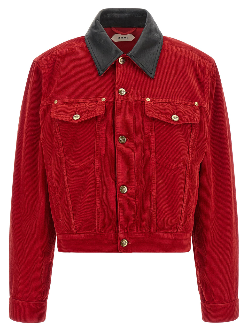 Versace | Red Cotton Full-Length Jacket