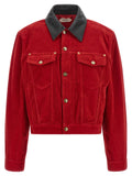 Versace | Red Cotton Full-Length Jacket