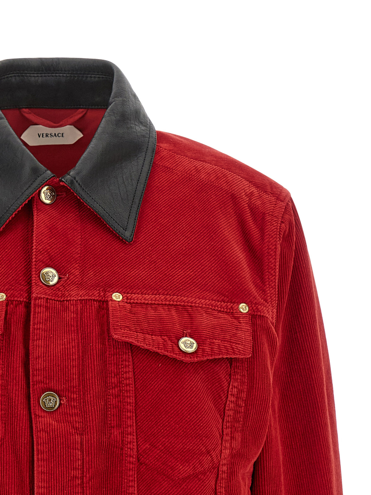 Versace | Red Cotton Full-Length Jacket