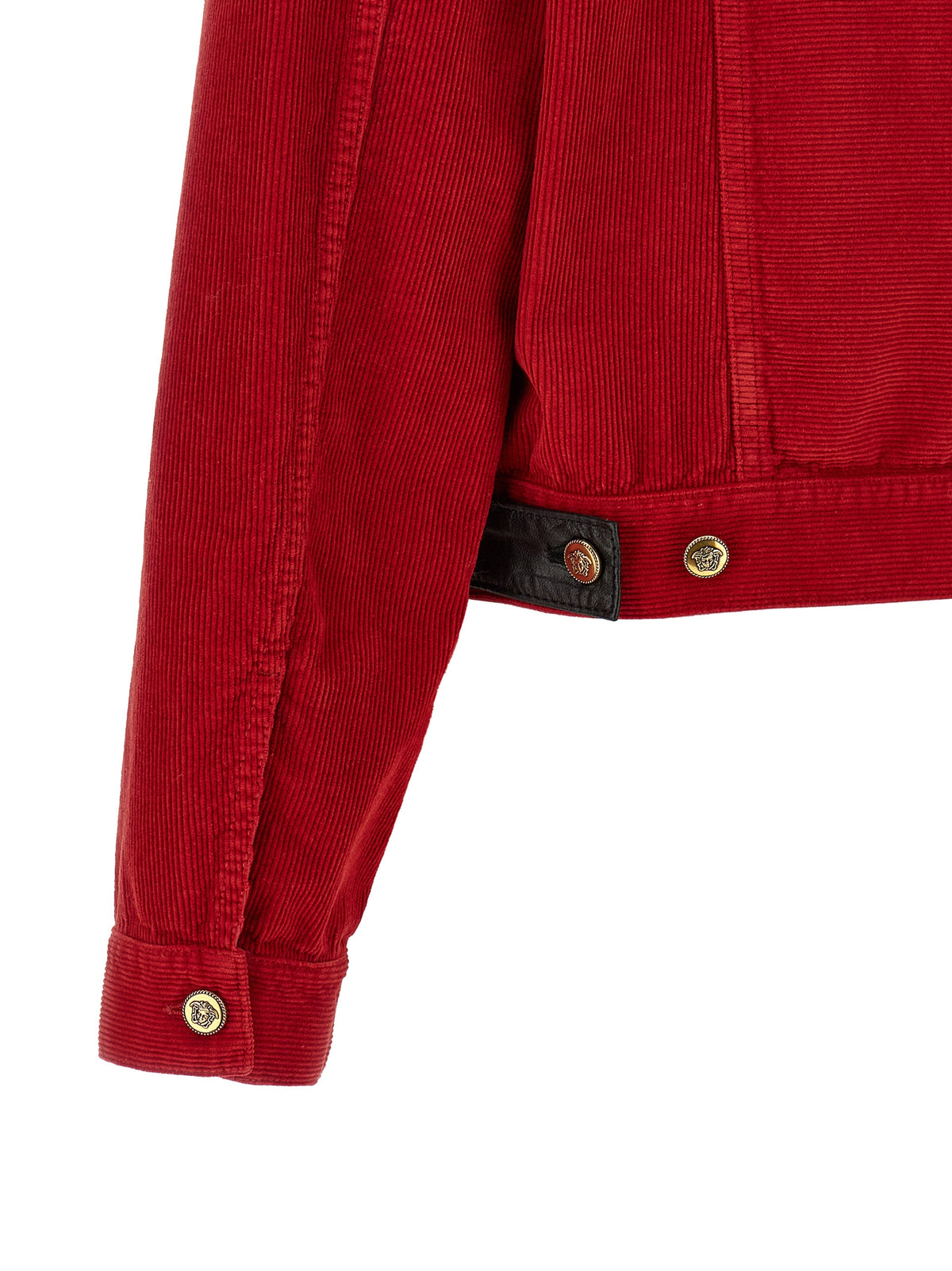 Versace | Red Cotton Full-Length Jacket