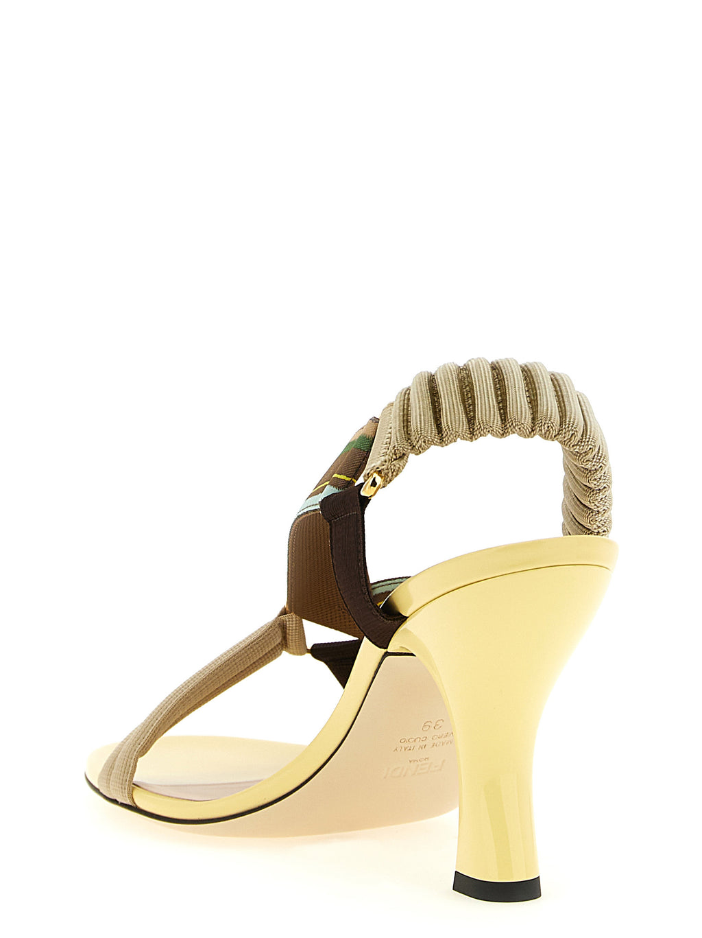 Fendi | Multicolor Viscose Stiletto Heel Sandals