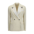 Versace | Beige Wool Oves Aries Blazer