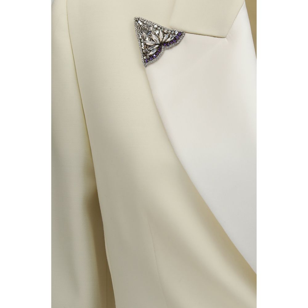 Versace | Beige Wool Oves Aries Blazer