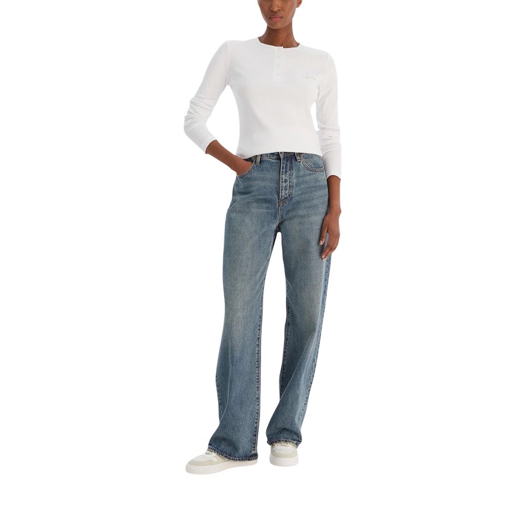 Calvin Klein Jeans | White Cotton Long Sleeve T-Shirt