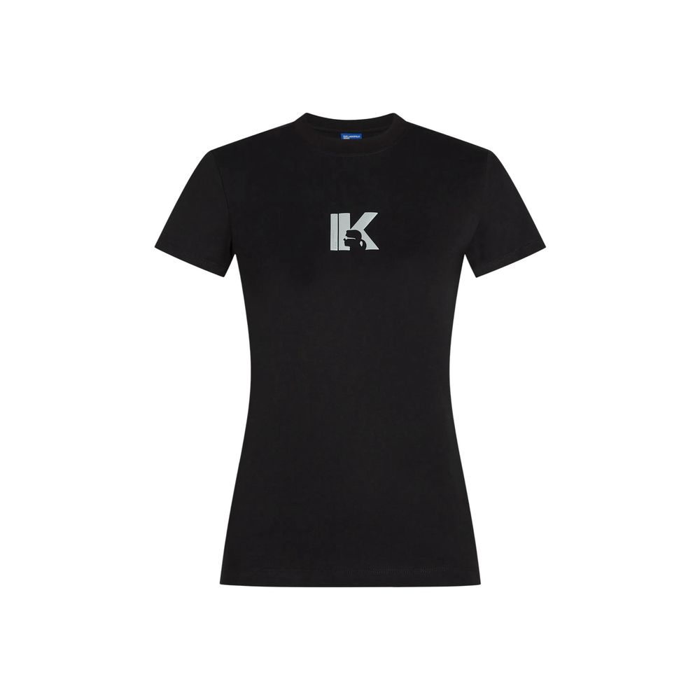 Karl Lagerfeld | Black Cotton T-Shirt