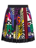Versace | Multicolor Silk Long Skirt