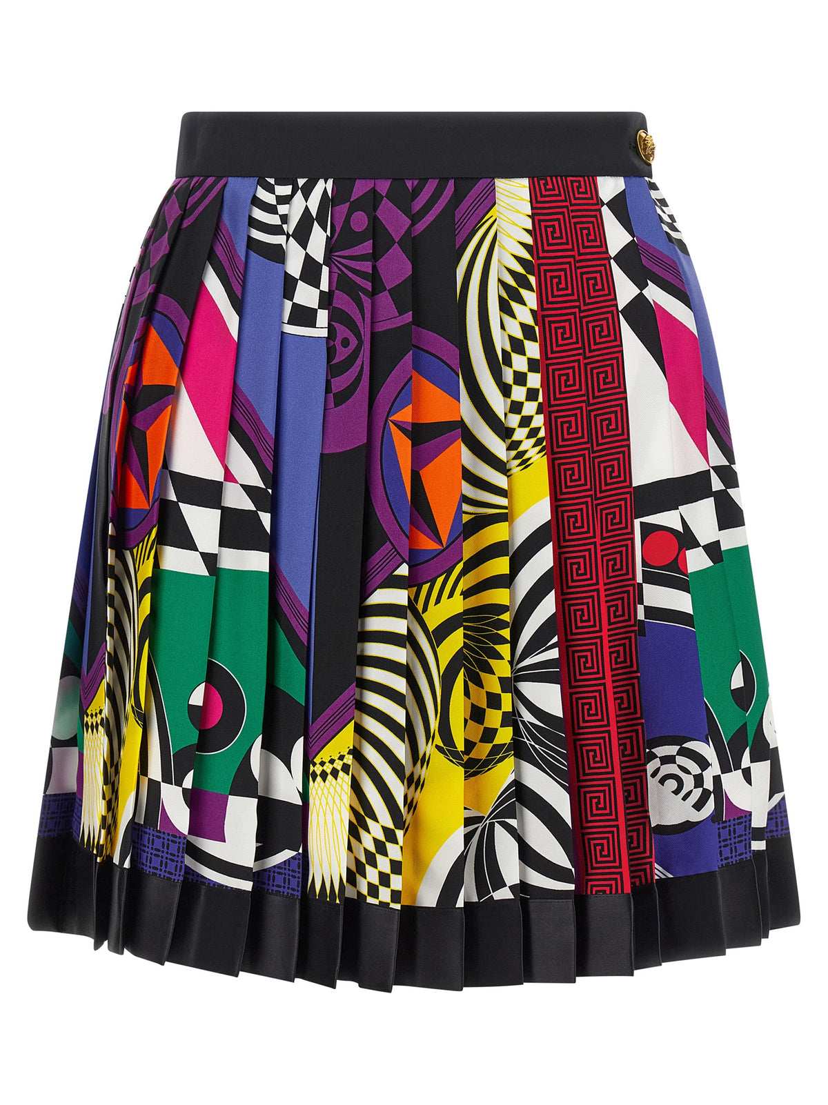 Versace | Multicolor Silk Long Skirt