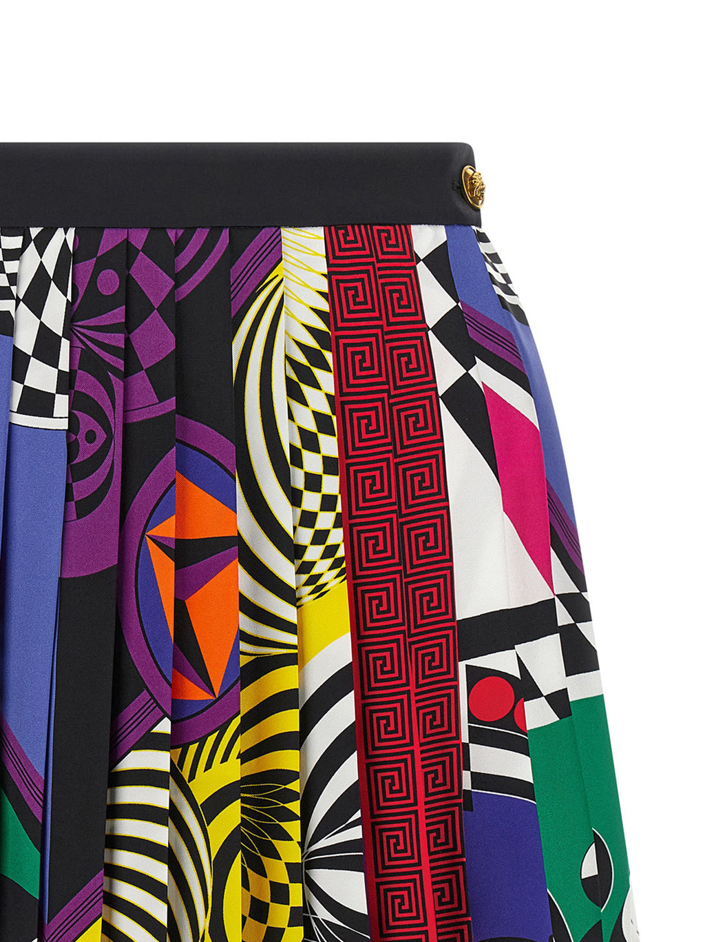 Versace | Multicolor Silk Long Skirt