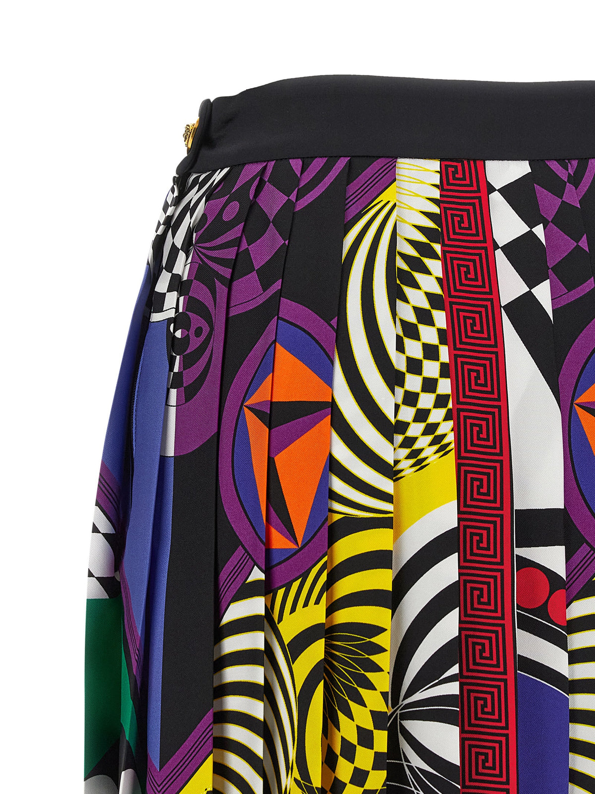Versace | Multicolor Silk Long Skirt