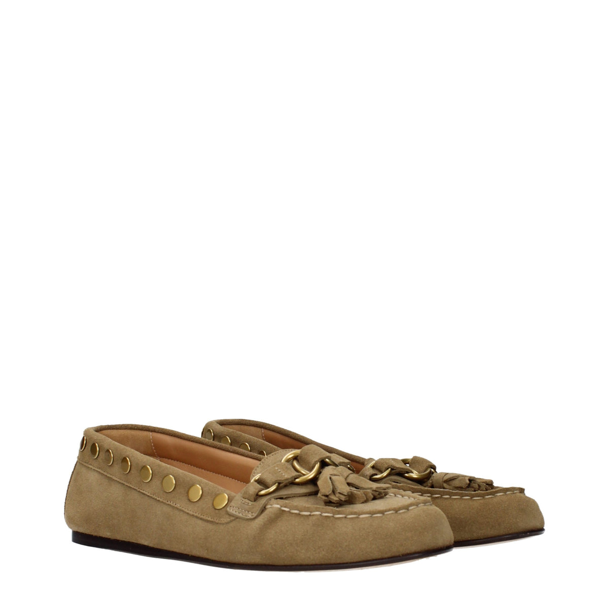 Isabel Marant | Brown Leather Slip-On Loafers