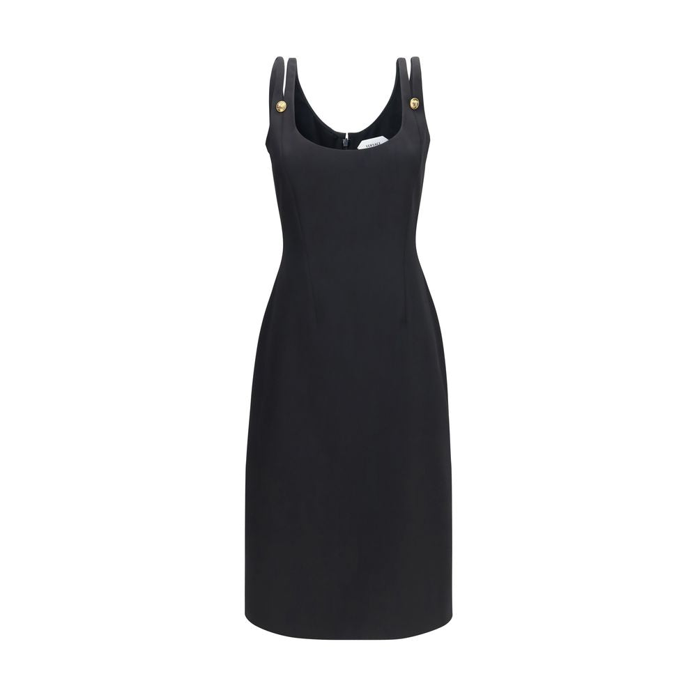 Versace | Black Wool Oves Aries Cocktail Dress
