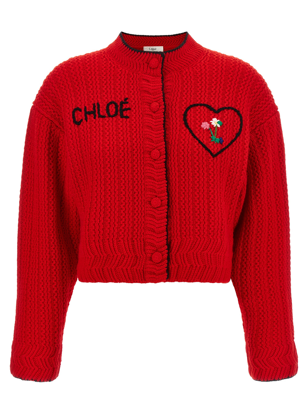Chloé | Red Wool Cardigan