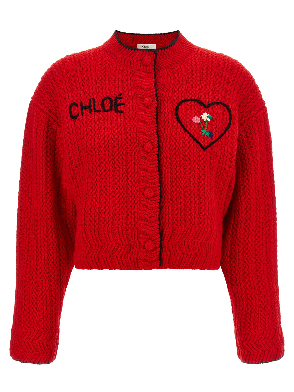Chloé | Red Wool Cardigan