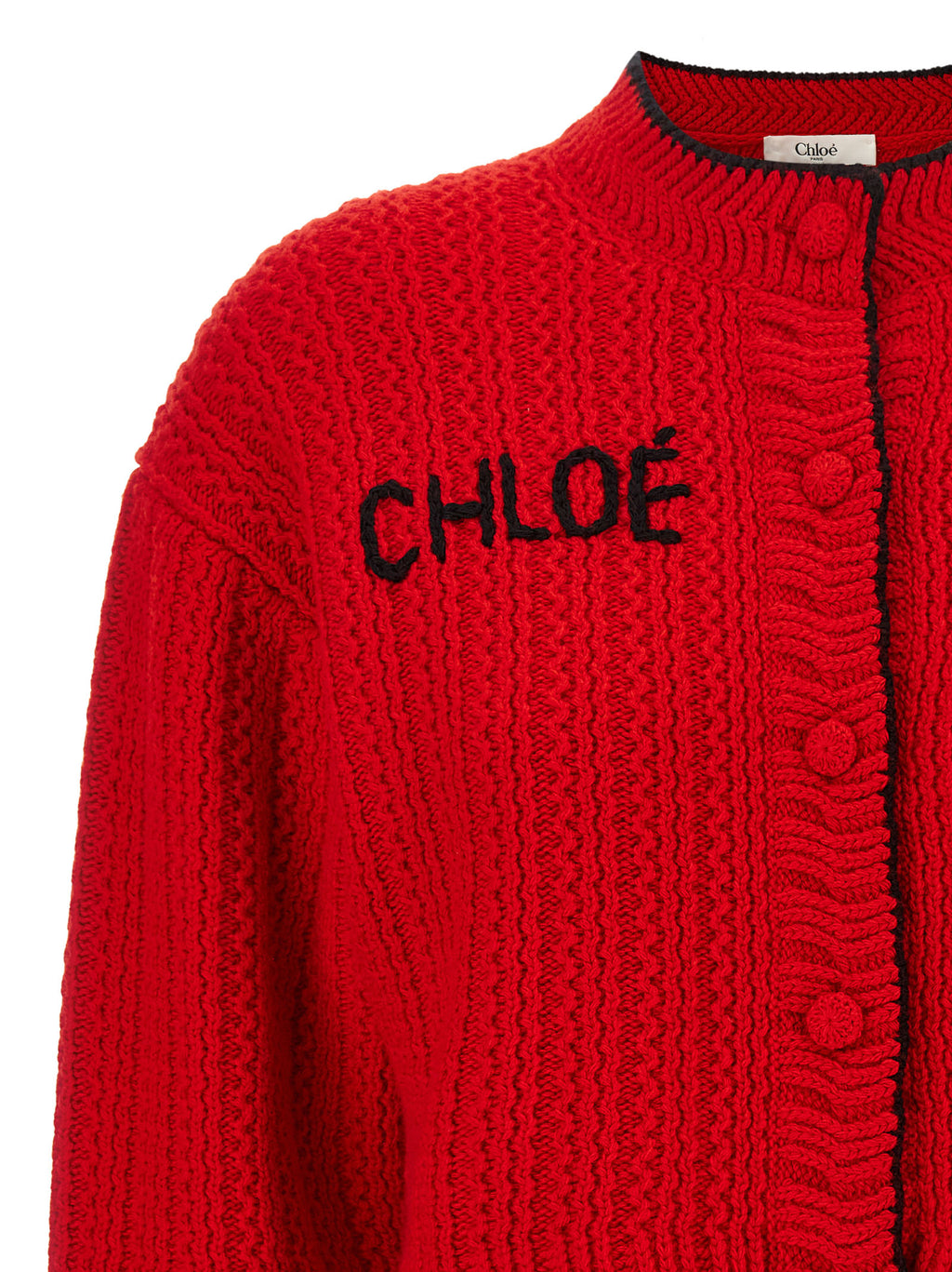 Chloé | Red Wool Cardigan
