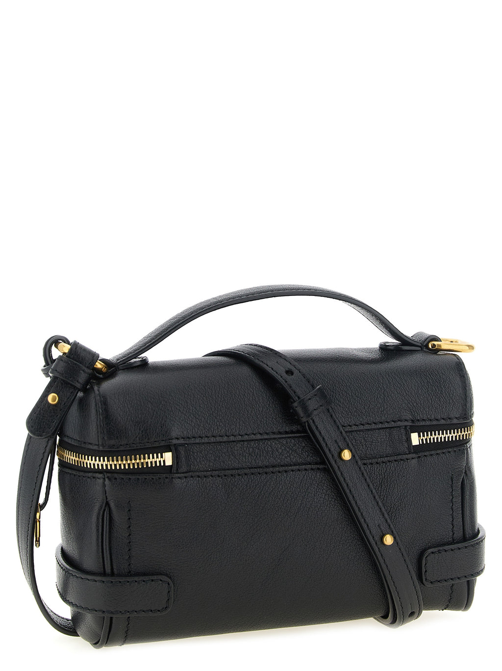 Chloé | Black Buffalo Leather Shoulder Bag