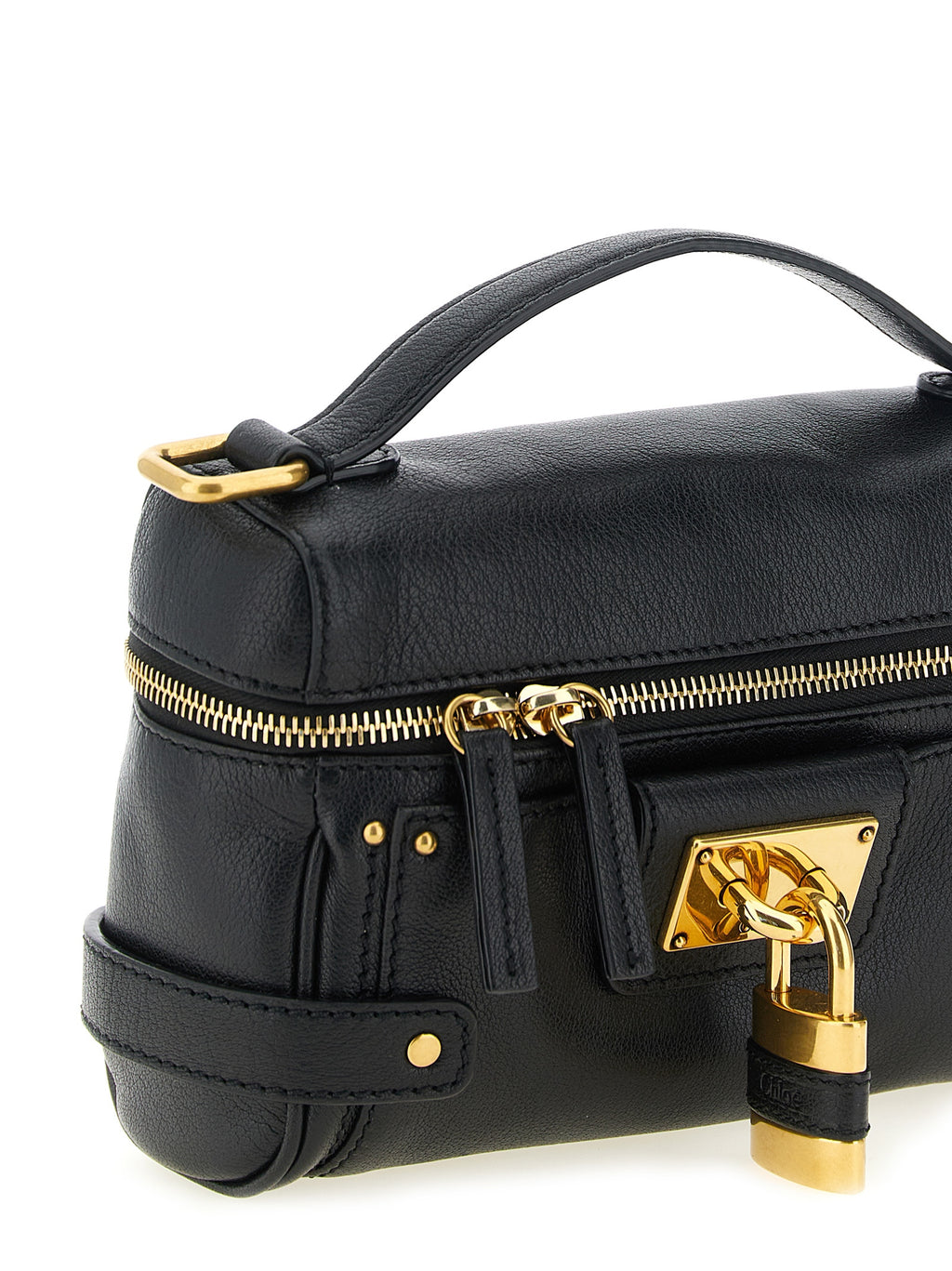Chloé | Black Buffalo Leather Shoulder Bag