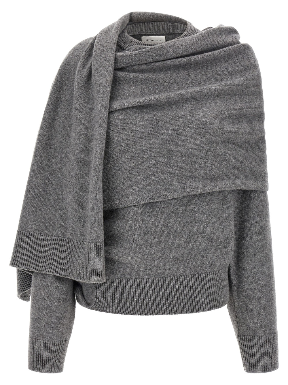 Armarium | Gray Scarf-Detail Sweater