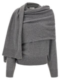 Armarium | Gray Scarf-Detail Sweater