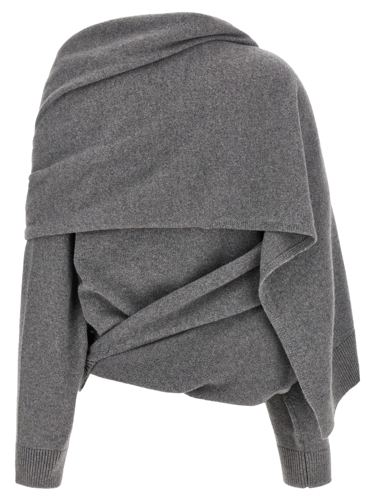 Armarium | Gray Scarf-Detail Sweater