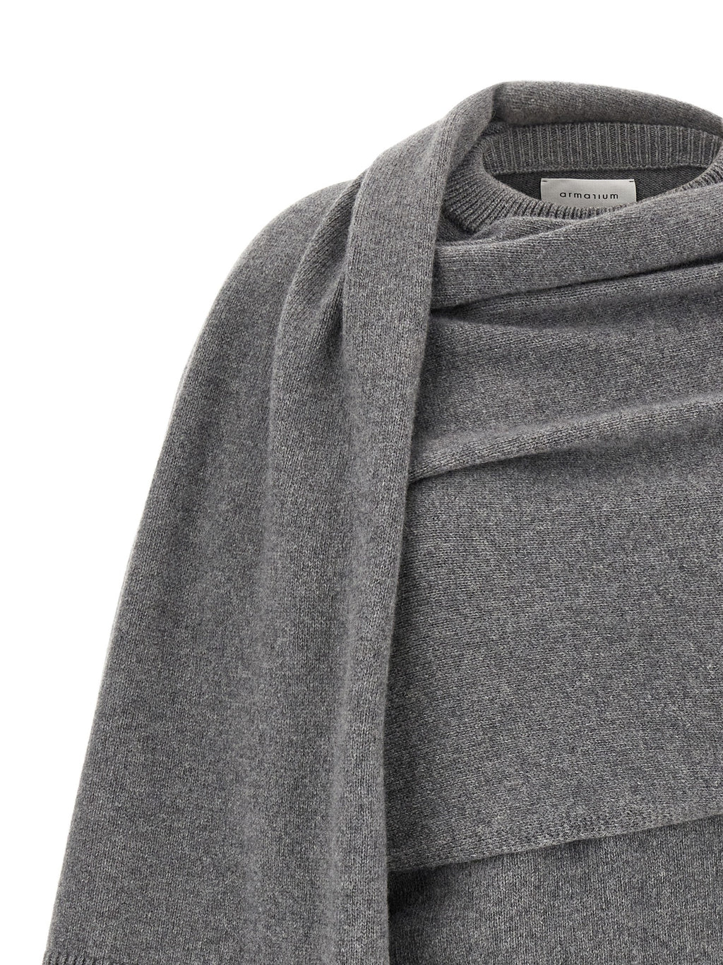 Armarium | Gray Scarf-Detail Sweater
