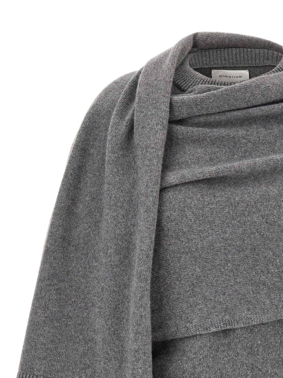 Armarium | Gray Scarf-Detail Sweater