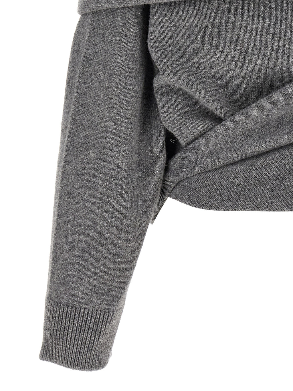 Armarium | Gray Scarf-Detail Sweater