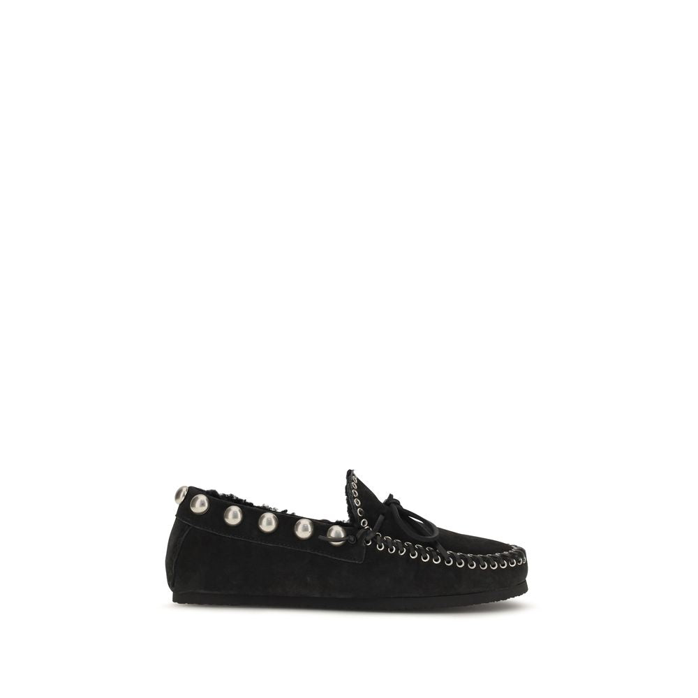 Isabel Marant | Black Calf Leather Bos Taurus Slip-On Loafers