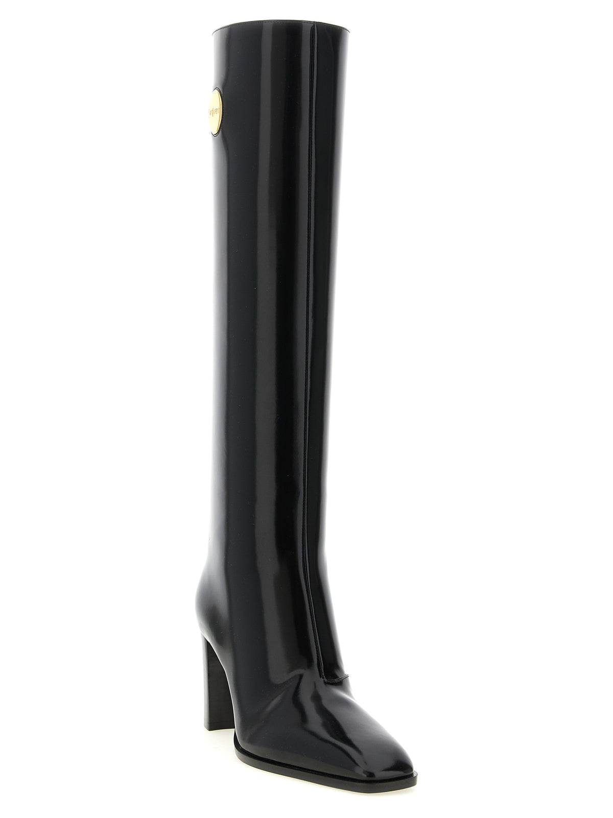 Saint Laurent | Black Calfskin Over The Knee