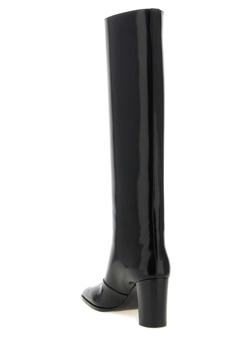 Saint Laurent | Black Calfskin Over The Knee