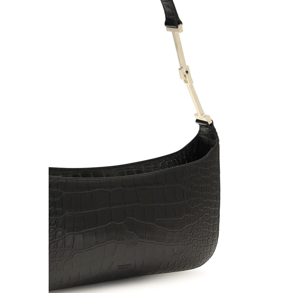 Tom Ford | Black Calf Leather Bos Taurus Shoulder Bag