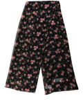 Dolce & Gabbana | Black Silk Floral Chiffon Long Stole Scarf