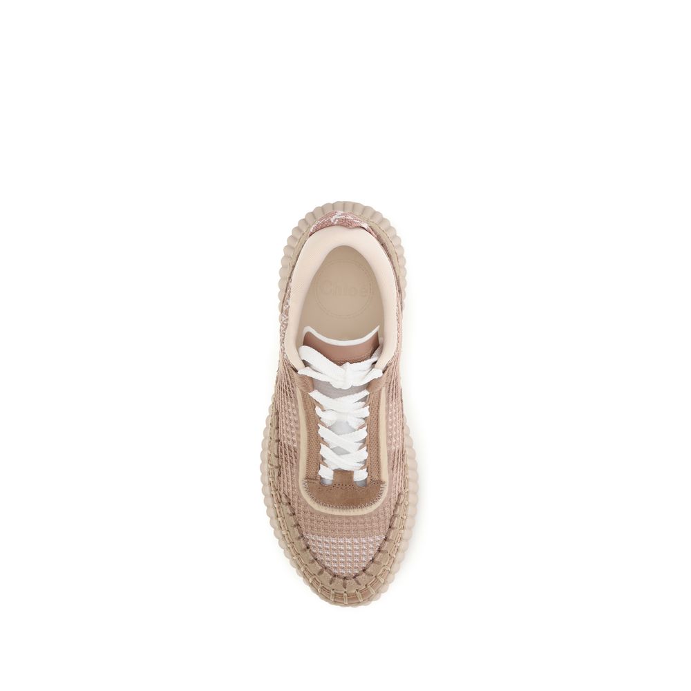 Chloé | Beige Nylon Athletic Sneakers