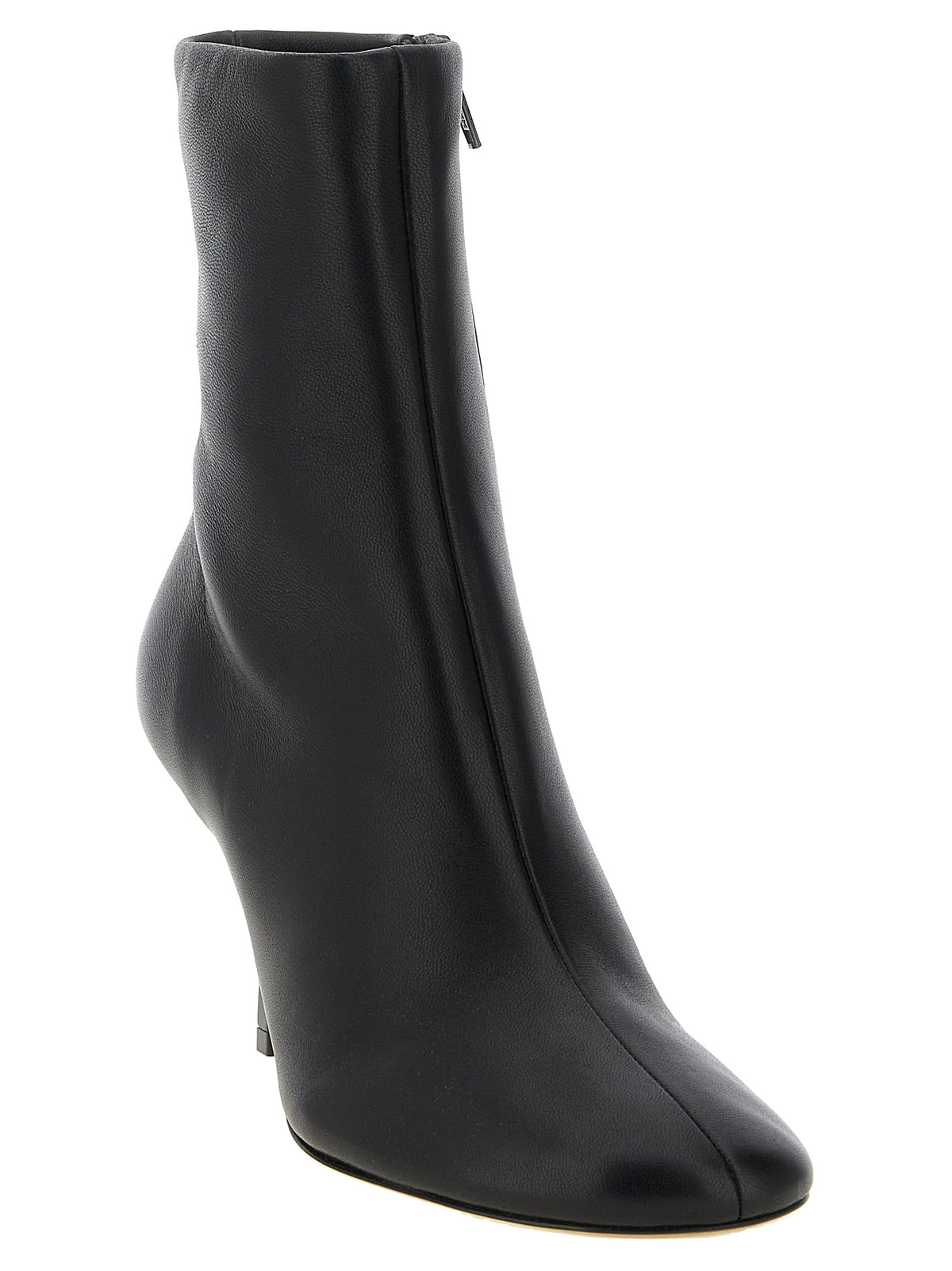 Jacquemus | Black Lamb Leather Ankle Boots
