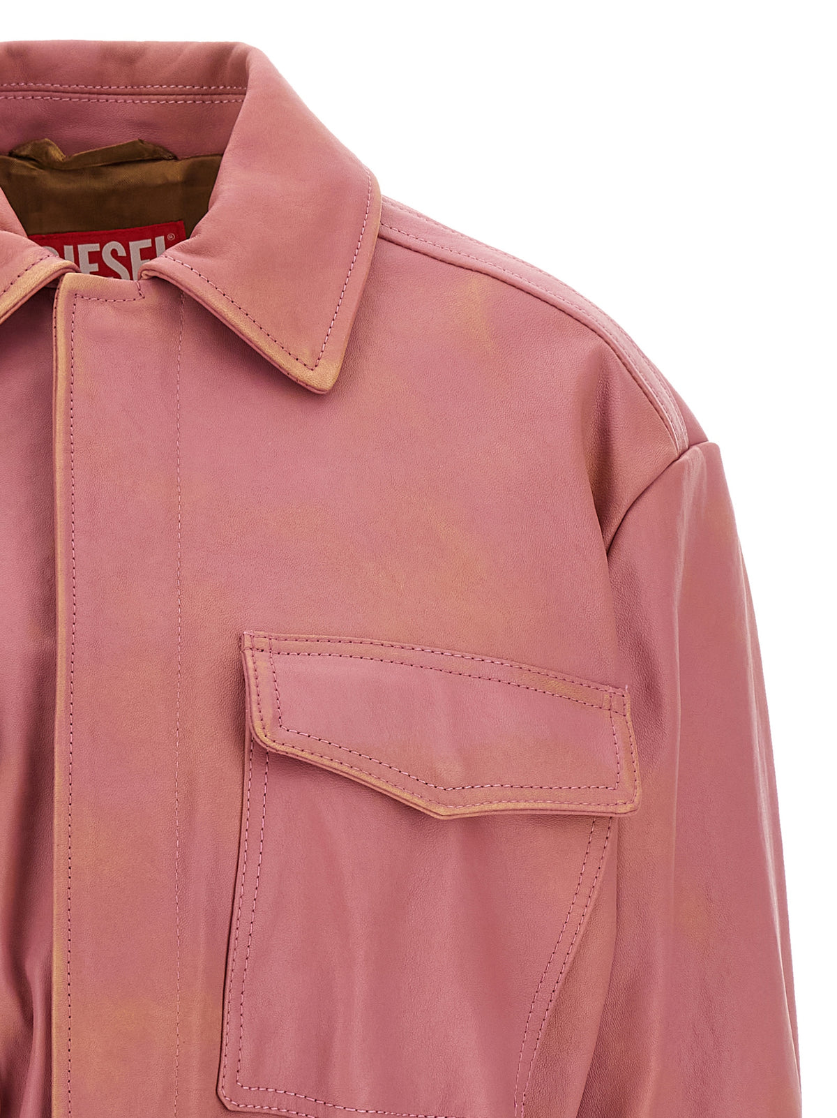 Diesel | Multicolor Lamb Leather Leather Jacket