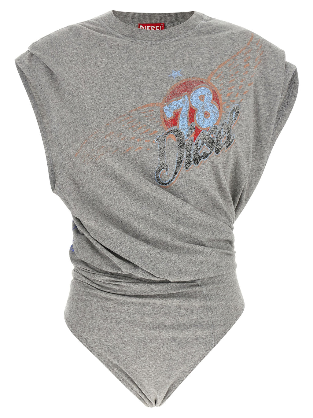 Diesel | Gray Cotton Bodysuit