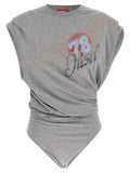 Diesel | Gray Cotton Bodysuit