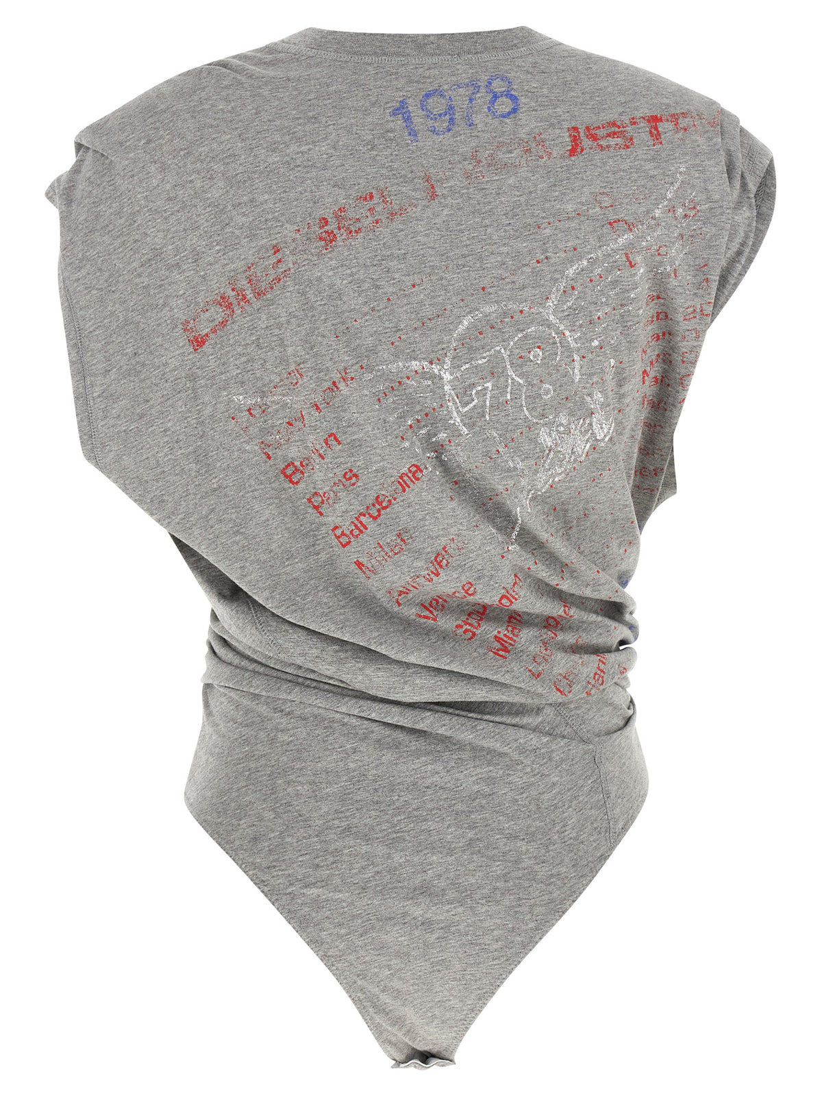 Diesel | Gray Cotton Bodysuit